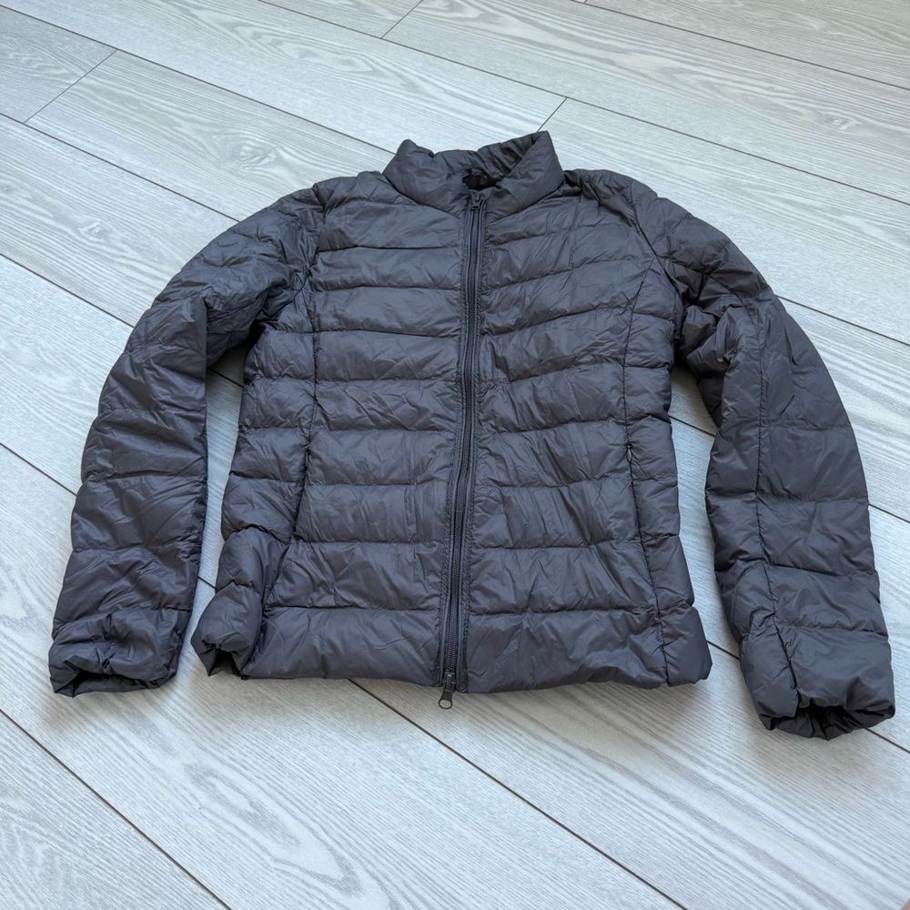TKEQ The EZ Packable goose Down Jacket Nickel grey puffer lightweight small coat - Picture 5 of 9